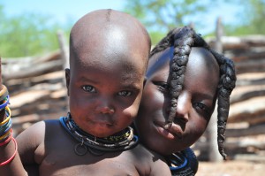 himbas enfants namibie tribue