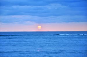 sublime coucher de soleil a Ponta do Ouro Mozambique-Afrique