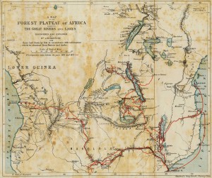 CARTE AFRIQUE LIVINGSTONE CHUTES VICTORIA